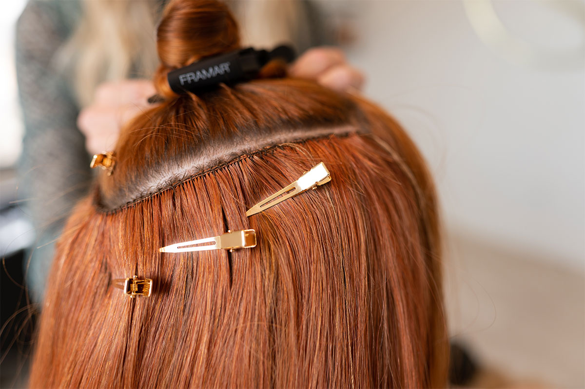 Long Hair Extensions w/ Pigtails in White