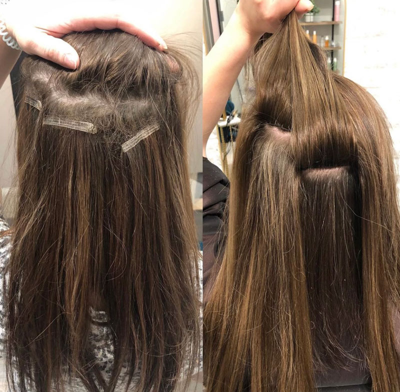 hand tied vs tape in extensions