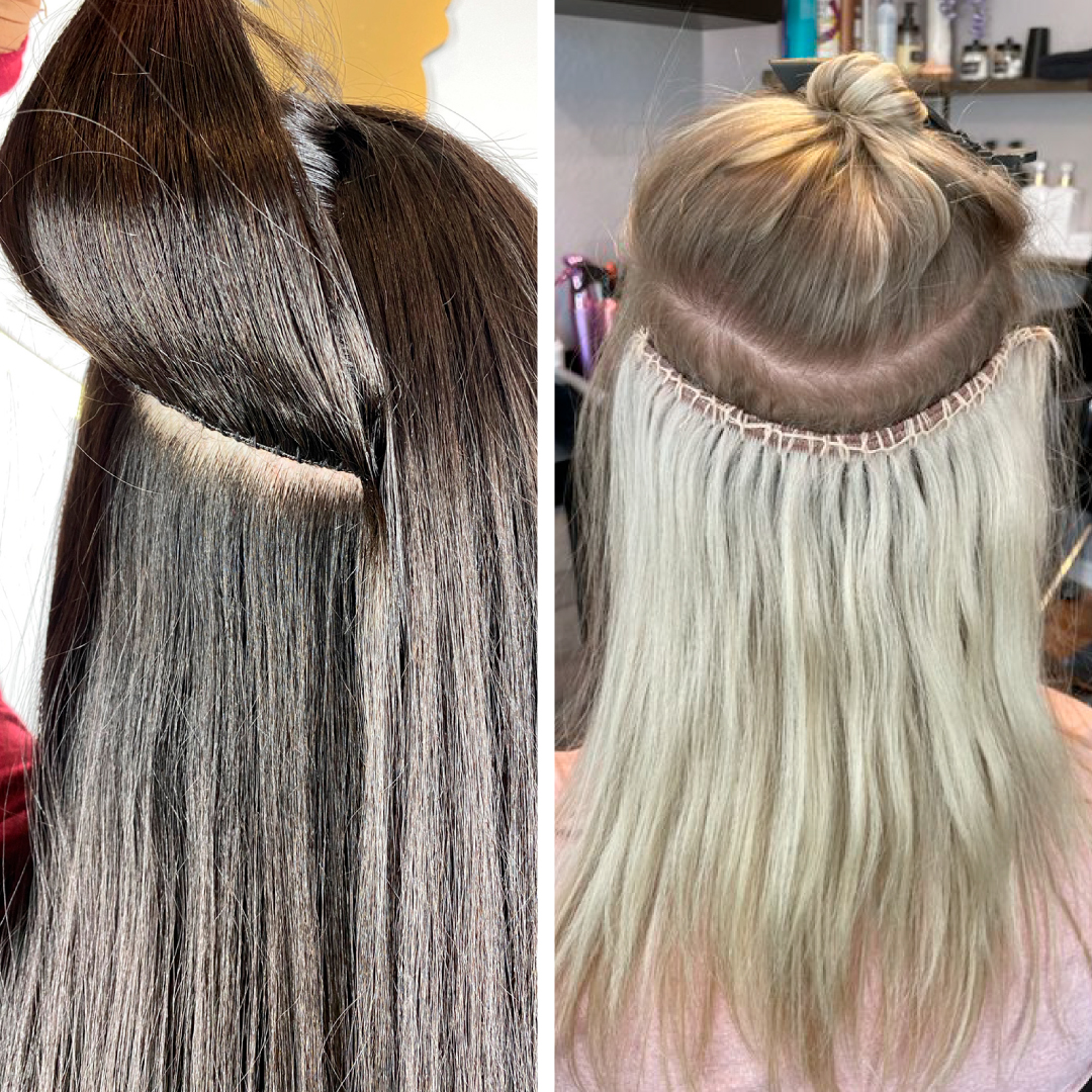 How to Apply ​Hand Tied Hair Extensions - Beaded Row application - Vision Hair  Extensions